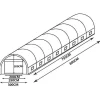 Tunnelkas Met Stalen Structuur Ipomea 24M - L800 X B300 X H200 Cm