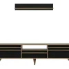 Tv-Meubel Hira - Zwart - 180X35X48 Cm - Epikasa