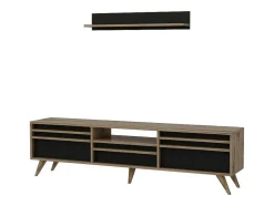 Tv-Meubel Hira - Zwart - 180X35X48 Cm - Epikasa