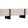 Tv-Meubel Met 4 Deuren Van Mdf - Beige En Zwart - Luvonia