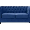 Tweezitsbank Chesterfield - Fluweel - Koningsblauw