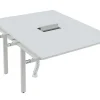 Uitbreiding Voor Bureau Bank 2 Personen - Wit - L120 Cm - Downtown