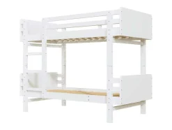 Uitneembaar Stapelbed 2 X 90 X 190 Cm Met Ladder - Massief Hout - Wit