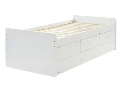 Uitschuifbaar Bed Titouan Met 3 Lades - 90X190Cm - Mdg En Dennenhout - Wi