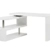 Uitschuifbaar Bureau Nicephore Ii - Wit Gelakt Mdf - Draaiend Blad 360°