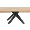 Uitschuifbare Eettafel 6 Tot 10 Plaatsen Van Mdf En Hevea - Naturel En Zwart - Catonav