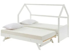 Uitschuifbed 2 X 90 X 190 Cm - Grenen - Wit + Matras - Hurra