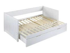 Uitschuifbed Met Opbergruimte - 90 X 190 Of 174 X 190 Cm - Wit - Alfiero