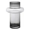 Vaas Van Getint Glas - D20,5 X H30 Cm - Glas - Gerookt Grijs - Valoit