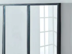 Vensterspiegel Industriele Stijl Dudley - Ijzer - 4 Delen - H120 X B90 Cm