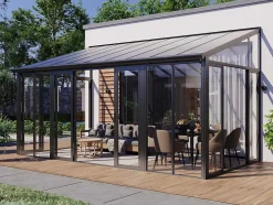 Veranda Van Aluminium En Polycarbonaat Met Uv-Bescherming - 15,8 M - Antraciet - Mathilda