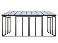 Veranda Van Aluminium En Polycarbonaat Met Uv-Bescherming - 15,8 M - Antraciet - Mathilda