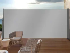 Verduisterend Textiel Paneel Suela - Grijs - Uittrekbaar - L300 X H180 Cm