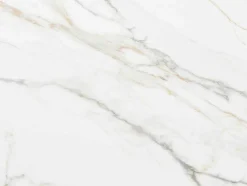 Verlengbare Eettafel 6 Tot 10 Plaatsen Van Keramiek En Metaal - Wit En Beige Marmereffect - Malata - Van Pascal Morabito
