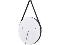 Verlichte Badkamerspiegel Met Antibewaseming En Zwart Kader Met Een Haak - 60 X 60 Cm Borja