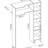Verstelbare Kledingkast Dorian - L164/234 Cm - Wit En Grijs