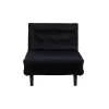 Vicky Slaapbank ,Fauteuil Velours Zwart.