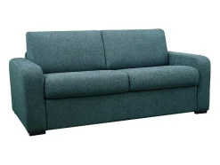 Vierzits Express Slaapbank - Stof - Blauw - Matras 14 Cm - Bevis