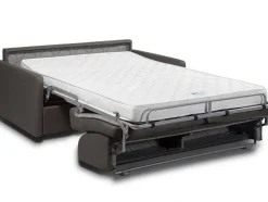 Vierzits Express-Bedbank Van Kunstleer Calife - Grijs - Slaapafmeting 160 Cm