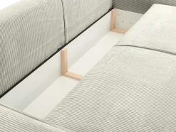 Vierzits Slaapbank Amelia Van Pascal Morabito - Ribfluweel - Beige