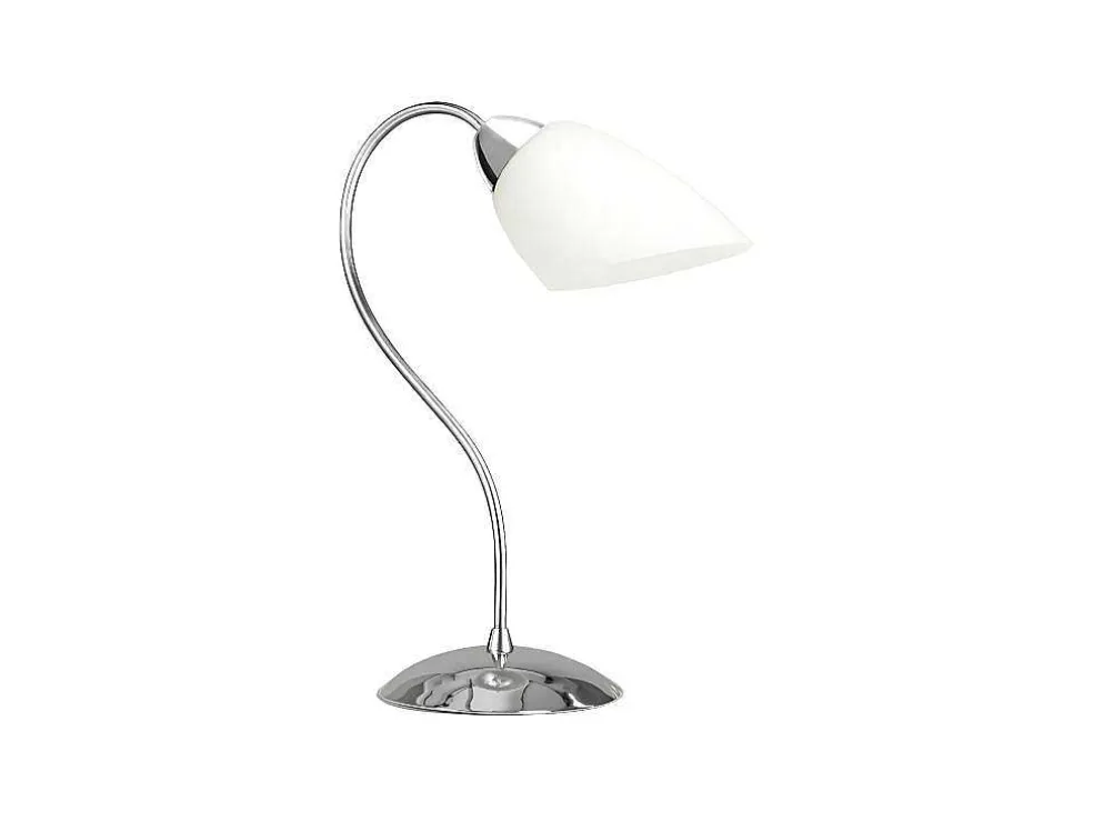 Viletta Tafellamp, Chroom, Wit, 22X22X44 Cm, Epikasa