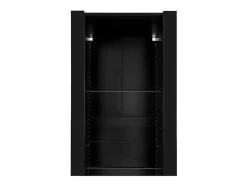 Vitrine L 166Cm Met Led - 3 Glazen Planken - Zwart