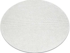 Vloerkleed Casablanca Plus Rond Creme Eenkleurig, Lus Cercle 80 Cm