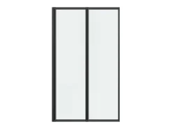 Vouwbaar Badscherm In Metaal Matzwart Industriele Stijl 80 X 140 Cm District