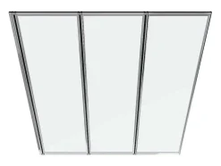 Vouwbaar Badscherm In Metaal Chroom 120 X 140 Cm District