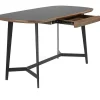 Walnoot En Zwart Getint Glazen Bureau 3137 Angel Cerda