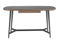 Walnoot En Zwart Getint Glazen Bureau 3137 Angel Cerda