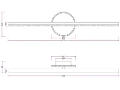 Wandlamp Voor Badkamer Met Ledverlichting Van Aluminium - L60 Cm - Goudkleurig - Taunton