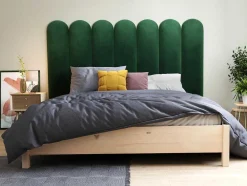 Wandpaneel Voor Hoofdeinde Japi - 210 Cm - Fluweel - Groen - Van Pascal Morabito