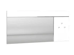 Wandspiegel Met 3 Haken - L. 120 X H. 60 - Wit - Niklos