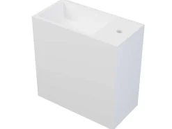 Wastafel Van Solid Surface Met Nis - Wit - 40 Cm - Pumori