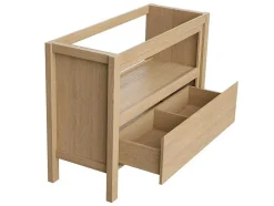 Wastafelmeubel Met Dubbele Opzetwastafel - Eikenfineer - 120 Cm - Cosmoti