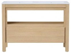 Wastafelmeubel Met Inbouwwastafel - Eikenfineer - 120 Cm - Cosmoti