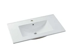 Wastafelmeubel Met Inbouwwastafel - Eikenfineer - 80 Cm - Cosmoti