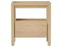 Wastafelmeubel Met Opbergvak - Eikenfineer - 80 Cm - Cosmoti