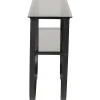 Wavy Sidetable Met Plank 34X117 Cm Zwart.
