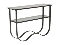 Wavy Sidetable Met Plank 34X117 Cm Zwart.