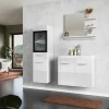 Witte Badkamerkolom Met Leds - L30 X B30 X H109 Cm - Laurine