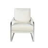 Witte Eco-Lederen Gestoffeerde Fauteuil 5026 Angel Cerda