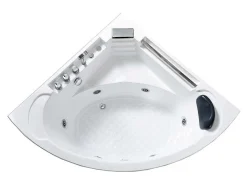 Witte Hottub Voor 1 Persoon 135 X 135 Cm 6 Jets Sage