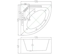 Witte Hottub Voor 1 Persoon 135 X 135 Cm 6 Jets Sage