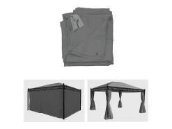 Zijwand Pergola Calpe Ii (Set Van 4), Grijs
