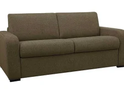 3-Zits Express Slaapbank Van Olijfgroene Stof - Matras 14 Cm - Bevis