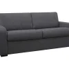 3-Zits Express Slaapbank Van Antraciete Stof - Matras 18 Cm - Bevis