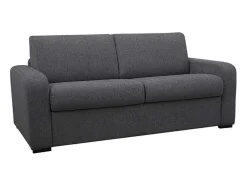 3-Zits Express Slaapbank Van Antraciete Stof - Matras 18 Cm - Bevis