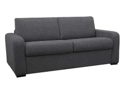 3-Zits Express Slaapbank Van Antraciete Stof - Matras 14 Cm - Bevis